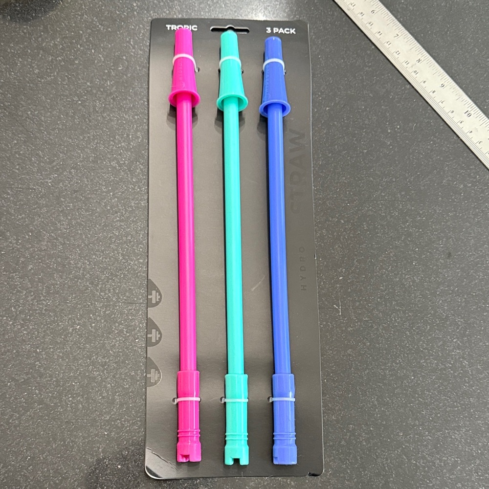 HydroJug Straw Pack - Pink, Teal, Blue